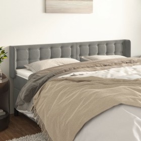 Hellgraues Samtkopfteil 203x16x78/88 cm von vidaXL, Kopf- und Fußteile - Ref: Foro24-3119268, Preis: 79,90 €, Rabatt: %