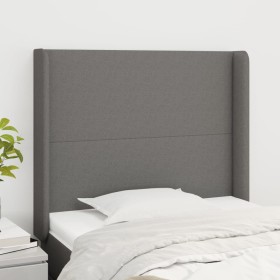 Headboard with dark gray fabric ears 103x16x118/128 cm by vidaXL, Headboards and footboards - Ref: Foro24-3119291, Price: 78,...