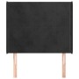 Kopfteil mit Ohren aus schwarzem Samt, 93 x 16 x 118/128 cm von vidaXL, Kopf- und Fußteile - Ref: Foro24-3119338, Preis: 77,7...
