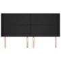 Headboard with black synthetic leather ears 163x16x118/128 cm by vidaXL, Headboards and footboards - Ref: Foro24-3119396, Pri...