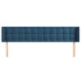 Dunkelblaues Samtkopfteil 203x16x78/88 cm von vidaXL, Kopf- und Fußteile - Ref: Foro24-3119272, Preis: 84,92 €, Rabatt: %