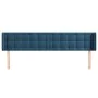 Dunkelblaues Samtkopfteil 203x16x78/88 cm von vidaXL, Kopf- und Fußteile - Ref: Foro24-3119272, Preis: 82,22 €, Rabatt: %