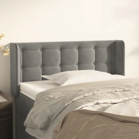 Kopfteil aus dunkelgrauem Samt, 93 x 16 x 78/88 cm von vidaXL, Kopf- und Fußteile - Ref: Foro24-3119239, Preis: 61,44 €, Raba...
