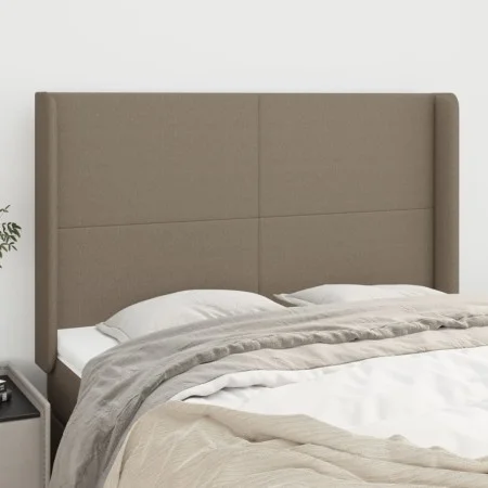 Headboard with ears in taupe gray fabric 147x16x118/128 cm by vidaXL, Headboards and footboards - Ref: Foro24-3119302, Price:...