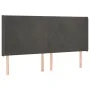 Headboard with dark gray velvet ears 163x16x118/128 cm by vidaXL, Headboards and footboards - Ref: Foro24-3119355, Price: 116...