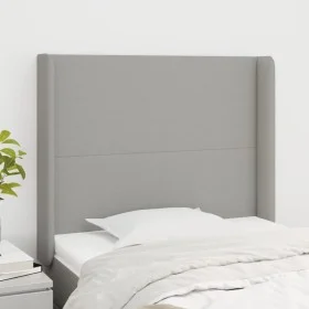 Headboard with light gray fabric ears 93x16x118/128 cm by vidaXL, Headboards and footboards - Ref: Foro24-3119282, Price: 68,...