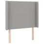 Headboard with light gray fabric ears 93x16x118/128 cm by vidaXL, Headboards and footboards - Ref: Foro24-3119282, Price: 68,...