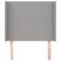 Headboard with light gray fabric ears 93x16x118/128 cm by vidaXL, Headboards and footboards - Ref: Foro24-3119282, Price: 70,...