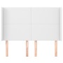 Headboard with white synthetic leather ears 147x16x118/128 cm by vidaXL, Headboards and footboards - Ref: Foro24-3119391, Pri...