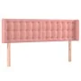 Cabecero de terciopelo rosa 147x16x78/88 cm de vidaXL, Cabeceros y pies de cama - Ref: Foro24-3119255, Precio: 78,08 €, Descu...