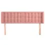Cabecero de terciopelo rosa 147x16x78/88 cm de vidaXL, Cabeceros y pies de cama - Ref: Foro24-3119255, Precio: 78,08 €, Descu...