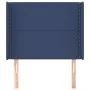 Headboard with blue fabric ears 103x16x118/128 cm by vidaXL, Headboards and footboards - Ref: Foro24-3119436, Price: 61,02 €,...