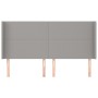 Kopfteil mit hellgrauen Stoffohren 203x16x118/128 cm von vidaXL, Kopf- und Fußteile - Ref: Foro24-3119322, Preis: 121,87 €, R...