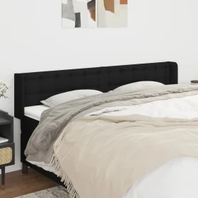 Black fabric headboard 183x16x78/88 cm by vidaXL, Headboards and footboards - Ref: Foro24-3119218, Price: 70,56 €, Discount: %