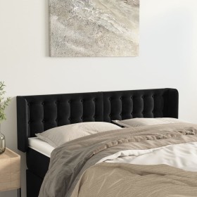 Kopfteil aus schwarzem Samt, 147 x 16 x 78/88 cm von vidaXL, Kopf- und Fußteile - Ref: Foro24-3119252, Preis: 94,62 €, Rabatt: %