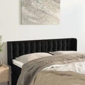 Kopfteil aus schwarzem Samt, 147 x 16 x 78/88 cm von vidaXL, Kopf- und Fußteile - Ref: Foro24-3119252, Preis: 91,17 €, Rabatt: %