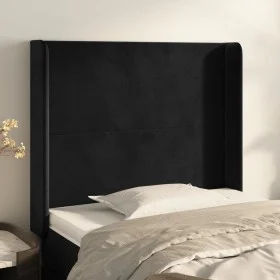 Headboard with black velvet ears 83x16x118/128 cm by vidaXL, Headboards and footboards - Ref: Foro24-3119332, Price: 81,78 €,...