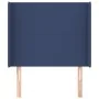 Headboard with blue fabric ears 83x16x118/128 cm by vidaXL, Headboards and footboards - Ref: Foro24-3119280, Price: 74,72 €, ...