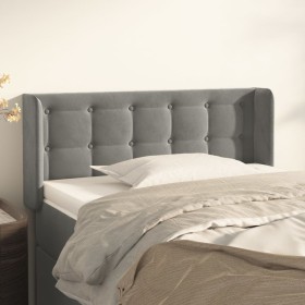 Light gray velvet headboard 93x16x78/88 cm by vidaXL, Headboards and footboards - Ref: Foro24-3119238, Price: 56,00 €, Discou...