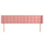 Pink velvet headboard 183x16x78/88 cm by vidaXL, Headboards and footboards - Ref: Foro24-3119267, Price: 70,57 €, Discount: %