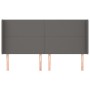 Headboard with ears gray synthetic leather 163x16x118/128cm by vidaXL, Headboards and footboards - Ref: Foro24-3119400, Price...