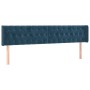 Dunkelblaues Samtkopfteil 183x16x78/88 cm von vidaXL, Kopf- und Fußteile - Ref: Foro24-3119168, Preis: 100,32 €, Rabatt: %