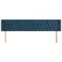 Cabecero de terciopelo azul oscuro 183x16x78/88 cm de vidaXL, Cabeceros y pies de cama - Ref: Foro24-3119168, Precio: 94,59 €...