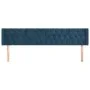 Cabecero de terciopelo azul oscuro 183x16x78/88 cm de vidaXL, Cabeceros y pies de cama - Ref: Foro24-3119168, Precio: 97,08 €...