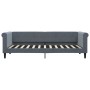 Sofá cama nido con cajones terciopelo gris oscuro 80x200 cm