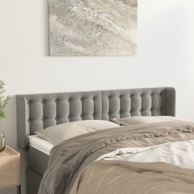 Cabecero de terciopelo gris claro 147x16x78/88 cm de vidaXL, Cabeceros y pies de cama - Ref: Foro24-3119250, Precio: 80,79 €,...