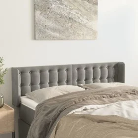 Light gray velvet headboard 147x16x78/88 cm by vidaXL, Headboards and footboards - Ref: Foro24-3119250, Price: 78,36 €, Disco...