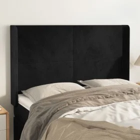 Kopfteil mit Ohren aus schwarzem Samt, 147 x 16 x 118/128 cm von vidaXL, Kopf- und Fußteile - Ref: Foro24-3119350, Preis: 121...
