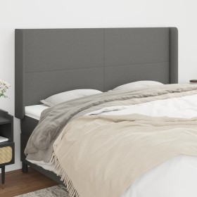 Kopfteil mit dunkelgrauen Stoffohren 183x16x118/128 cm von vidaXL, Kopf- und Fußteile - Ref: Foro24-3119315, Preis: 129,43 €,...