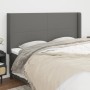 Headboard with dark gray fabric ears 183x16x118/128 cm by vidaXL, Headboards and footboards - Ref: Foro24-3119315, Price: 128...