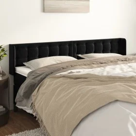 Kopfteil aus schwarzem Samt, 203 x 16 x 78/88 cm von vidaXL, Kopf- und Fußteile - Ref: Foro24-3119270, Preis: 74,64 €, Rabatt: %