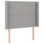 Headboard with light gray fabric ears 103x16x118/128 cm by vidaXL, Headboards and footboards - Ref: Foro24-3119430, Price: 61...