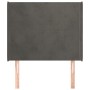 Kopfteil mit dunkelgrauen Samtohren 93x16x118/128 cm von vidaXL, Kopf- und Fußteile - Ref: Foro24-3119337, Preis: 67,88 €, Ra...
