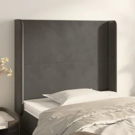 Headboard with dark gray velvet ears 103x16x118/128 cm by vidaXL, Headboards and footboards - Ref: Foro24-3119343, Price: 59,...