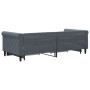 Sofá cama nido con cajones terciopelo gris oscuro 90x200 cm