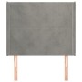 Kopfteil mit hellgrauen Samtohren 83x16x118/128 cm von vidaXL, Kopf- und Fußteile - Ref: Foro24-3119330, Preis: 66,72 €, Raba...