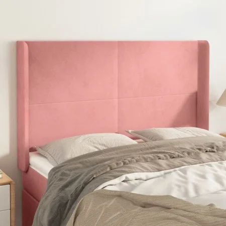 Headboard with pink velvet ears 147x16x118/128 cm by vidaXL, Headboards and footboards - Ref: Foro24-3119353, Price: 131,91 €...