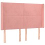 Kopfteil mit rosa Samtohren 147x16x118/128 cm von vidaXL, Kopf- und Fußteile - Ref: Foro24-3119353, Preis: 135,12 €, Rabatt: %