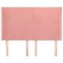 Kopfteil mit rosa Samtohren 147x16x118/128 cm von vidaXL, Kopf- und Fußteile - Ref: Foro24-3119353, Preis: 135,12 €, Rabatt: %