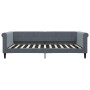 Sofá cama nido con cajones terciopelo gris oscuro 100x200 cm