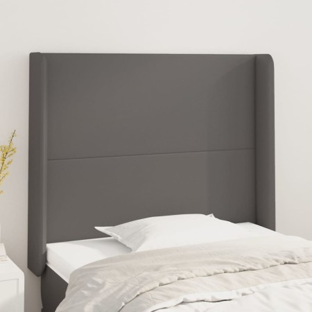Kopfteil mit Ohren, graues Kunstleder, 103 x 16 x 118/128 cm von vidaXL, Kopf- und Fußteile - Ref: Foro24-3119388, Preis: 80,...