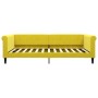 Sofá cama nido con cajones terciopelo amarillo 100x200 cm