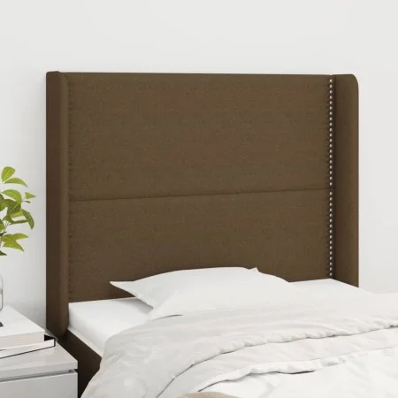 Kopfteil mit dunkelbraunen Stoffohren 103x16x118/128 cm von vidaXL, Kopf- und Fußteile - Ref: Foro24-3119433, Preis: 61,21 €,...