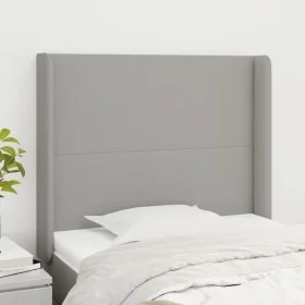 Headboard with light gray fabric ears 103x16x118/128 cm by vidaXL, Headboards and footboards - Ref: Foro24-3119290, Price: 70...
