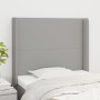 Kopfteil mit hellgrauen Stoffohren 103x16x118/128 cm von vidaXL, Kopf- und Fußteile - Ref: Foro24-3119290, Preis: 71,60 €, Ra...