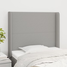 Kopfteil mit hellgrauen Stoffohren 83x16x118/128 cm von vidaXL, Kopf- und Fußteile - Ref: Foro24-3119274, Preis: 65,06 €, Rab...